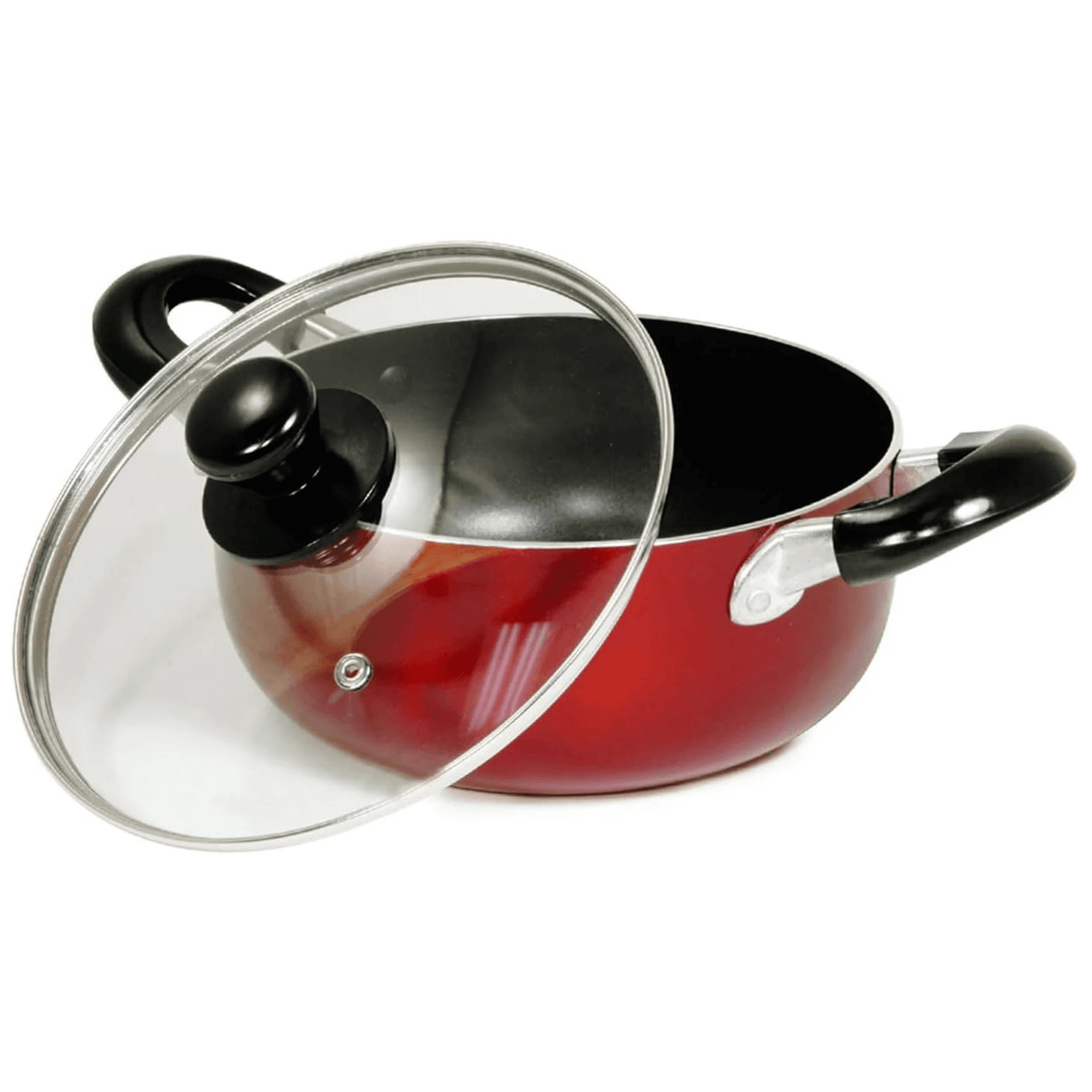 Better Chef 3-Quart Metallic Red Aluminum Dutch Oven with Glass Lid from Jupiter Gear Home