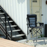 Extra Tall Bar Height Foldable Director Chairs for Adults with High Back and Hard Arms, Support 330lbs From Redcamp