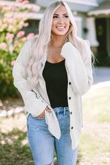 Berkley Button Up Knitted Sleeves Hooded Jacket from Threaded Pear