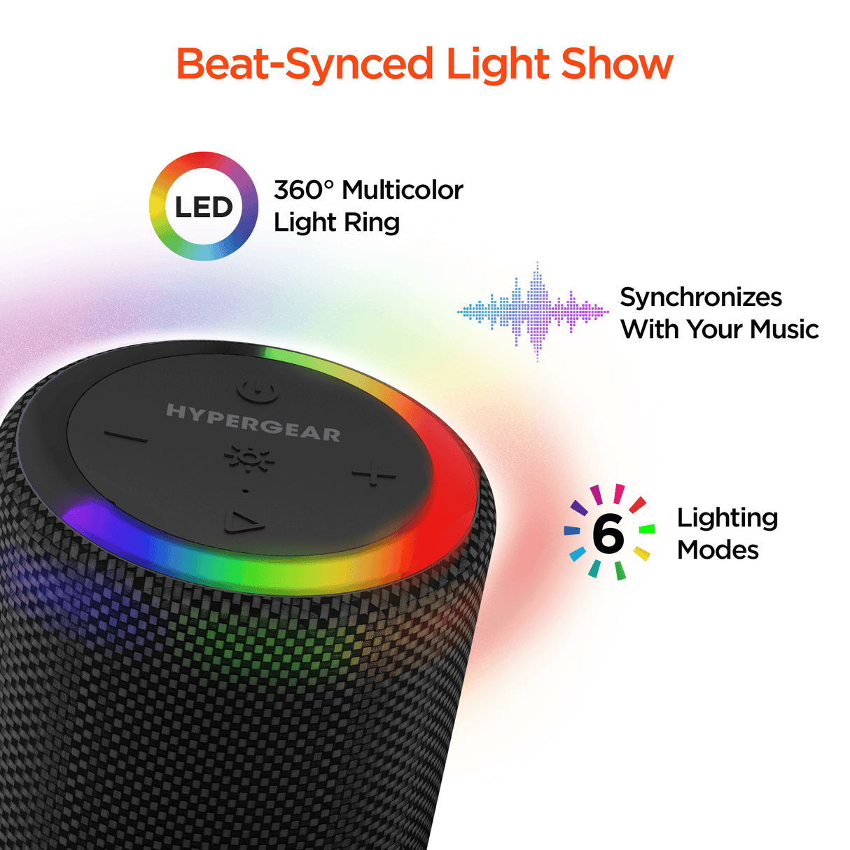HyperGear Halo Wireless LED Speaker from Jupiter Gear Home