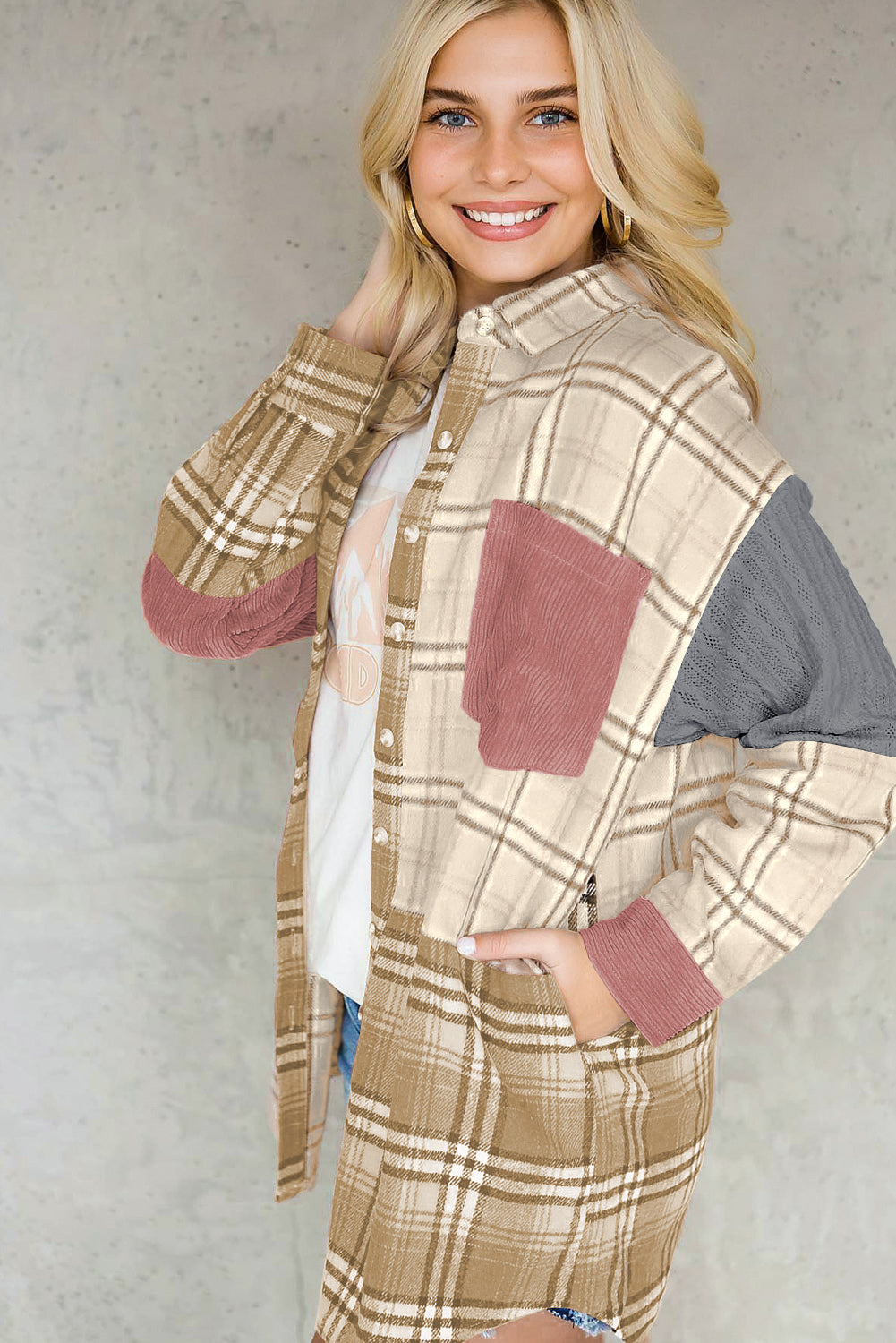 Autumnal Plaid and Corduroy Jacket from MsDressly