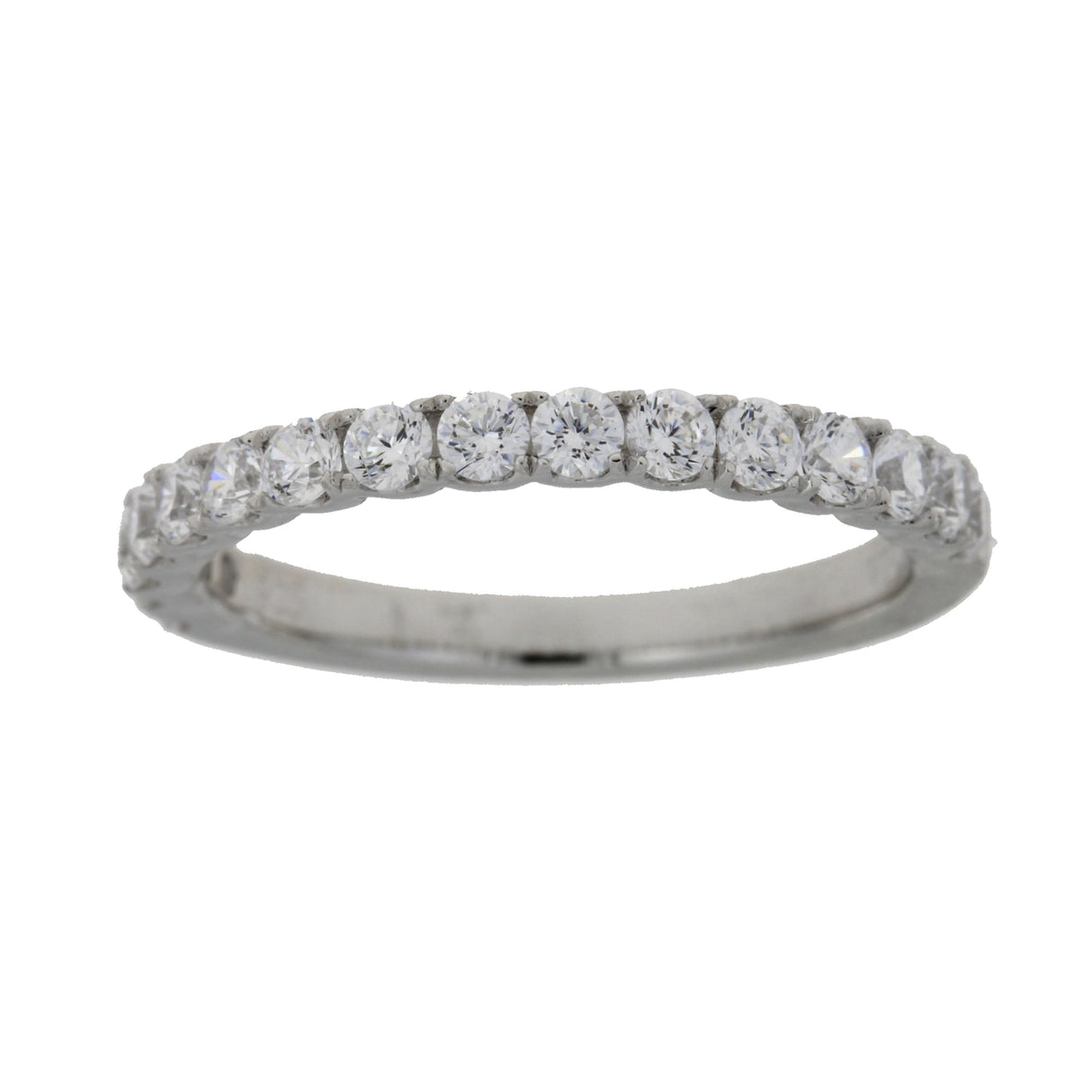 Cubic Zirconium Wedding Band Ring Sterling Silver from Bids.com