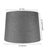 Hardback Drum Lamp Shade Granite Gray 14"W x 10"H from LampsUSA