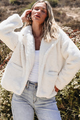 Kaia Button Pocketed Lapel Collar Jacket from Threaded Pear
