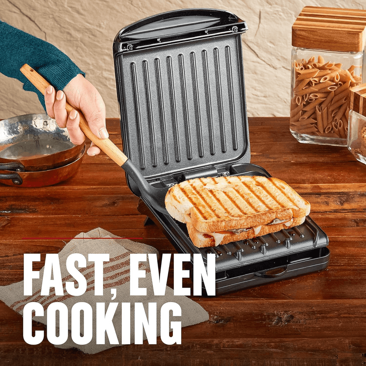 George Foreman 2-Serving Classic Plate Electric Indoor Grill and Panini Press from Jupiter Gear Home