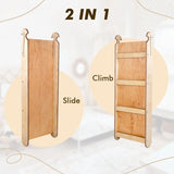 5in1 Montessori Climbing Set: Triangle Ladder + Climbing Arch + Slide Board + Climbing Net + Art Addition from Goodevas