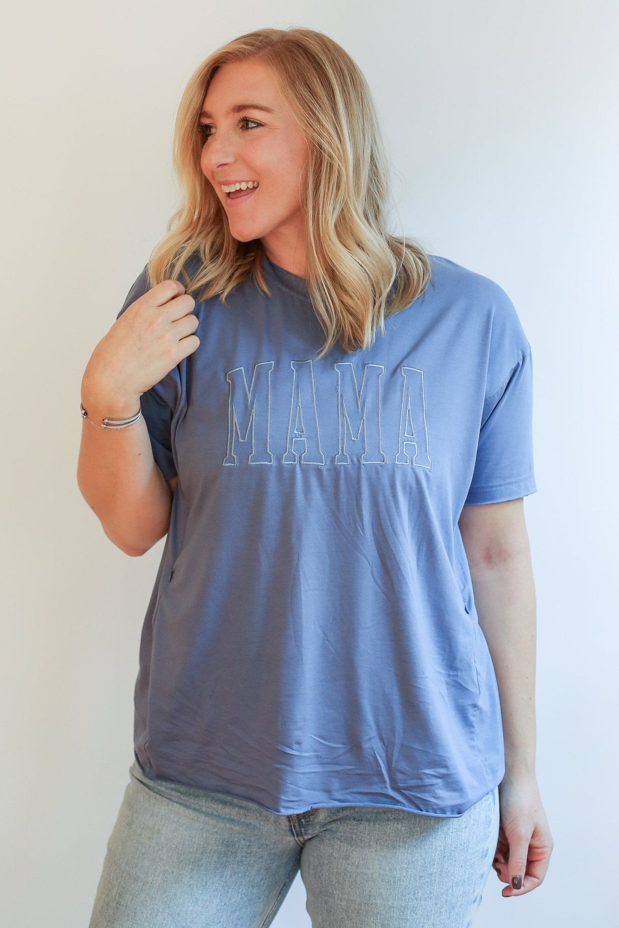 Relaxed Fit Zip Breastfeeding Tee from Movemama