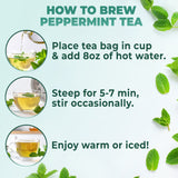 100% Pure Peppermint Herbal Tea, 60 Bags from Aprika Life