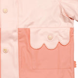 Colorblock Baby Raincoat - Soft Pink/terracoral from Manymoons