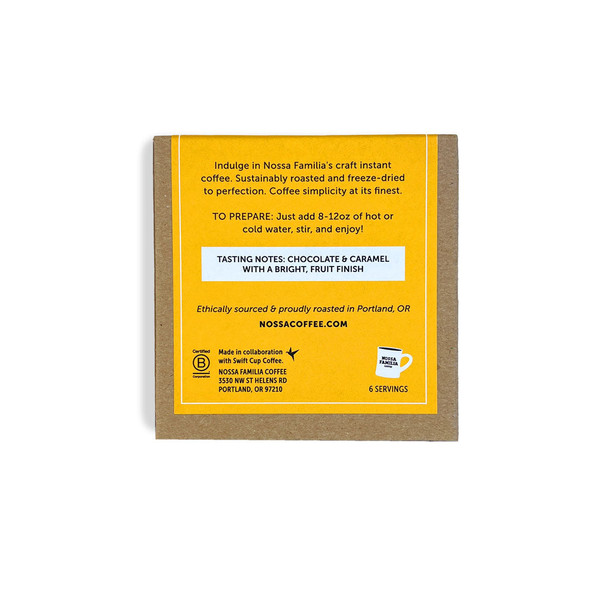 Instant Coffee 6 Pack from Nossa Familia Coffee