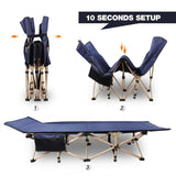 Folding Camping Cots for Adults Heavy Duty, Blue Grey From Redcamp