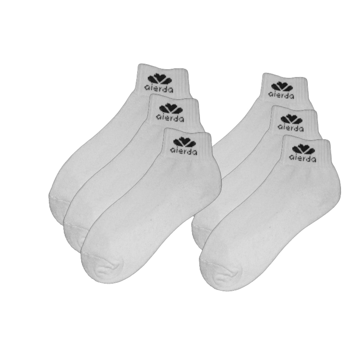PBG Active Men's Pure Athlete Socks, Ankle Boot Length, Cotton-Rich, Black/White (6 Pair) from PremiumBrandGoods