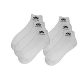 PBG Active Men's Pure Athlete Socks, Ankle Boot Length, Cotton-Rich, Black/White (6 Pair) from PremiumBrandGoods