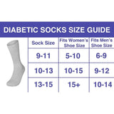 6 Pairs Physicians Approved Diabetic Crew Socks Unisex Black/Grey/White from PremiumBrandGoods
