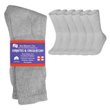 6 Pairs Physicians Approved Diabetic Crew Socks Unisex Black/Grey/White from PremiumBrandGoods