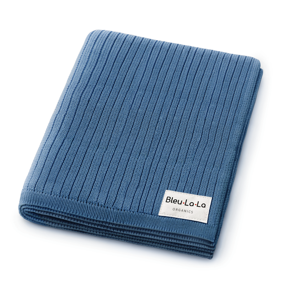 Organic Ribbed Knit Cotton Baby Blanket from Bleu La La