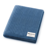 Organic Ribbed Knit Cotton Baby Blanket from Bleu La La