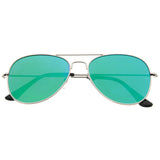 Modern Flat Lens Wire Metal Aviator Sunglasses A174 from zeroUV