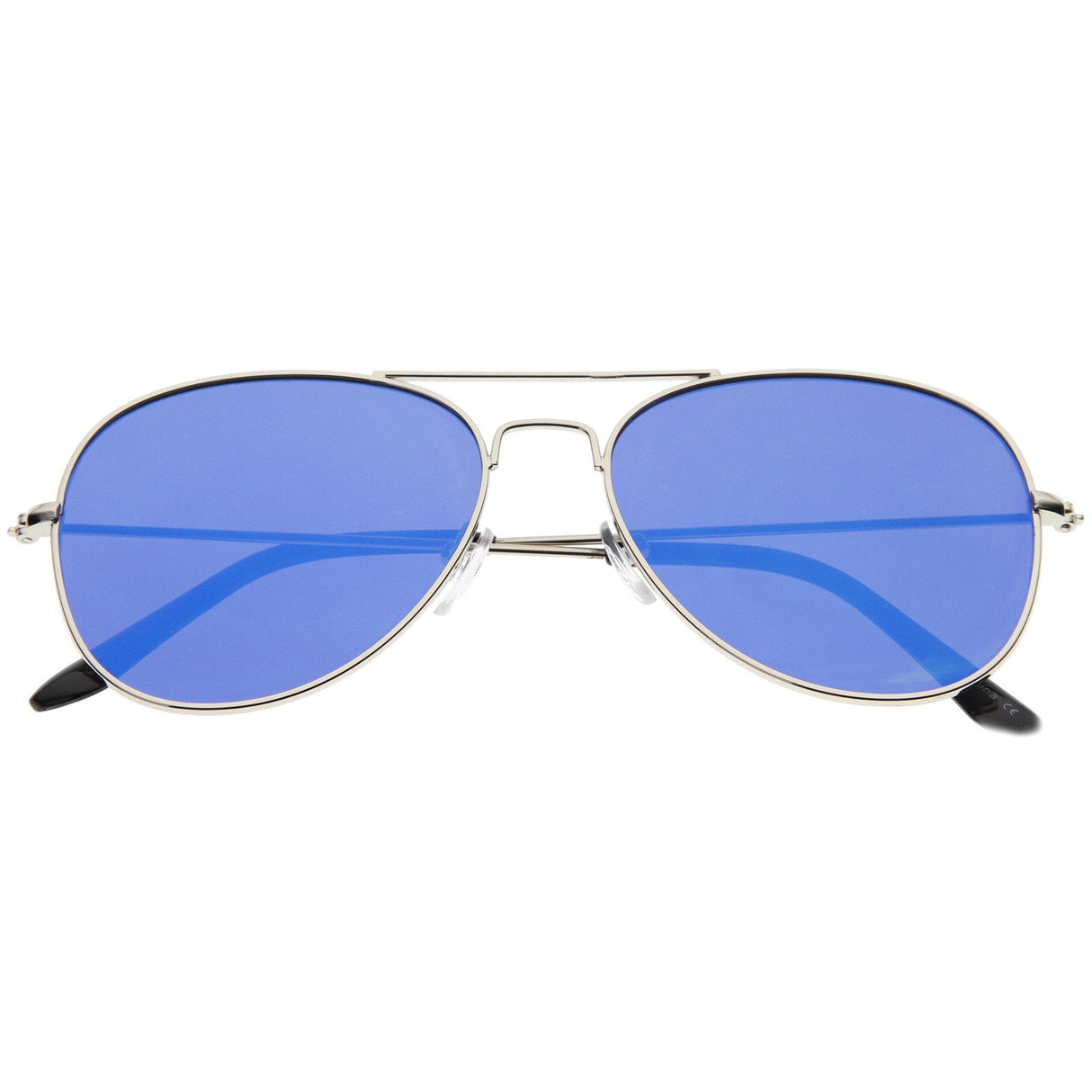 Modern Flat Lens Wire Metal Aviator Sunglasses A174 from zeroUV