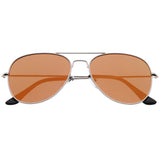 Modern Flat Lens Wire Metal Aviator Sunglasses A174 from zeroUV