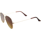Modern Flat Front Wire Metal Aviator Sunglasses A182 from zeroUV
