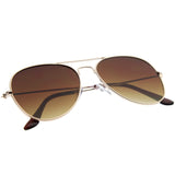 Modern Flat Front Wire Metal Aviator Sunglasses A182 from zeroUV