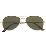 Modern Flat Front Wire Metal Aviator Sunglasses A182 from zeroUV