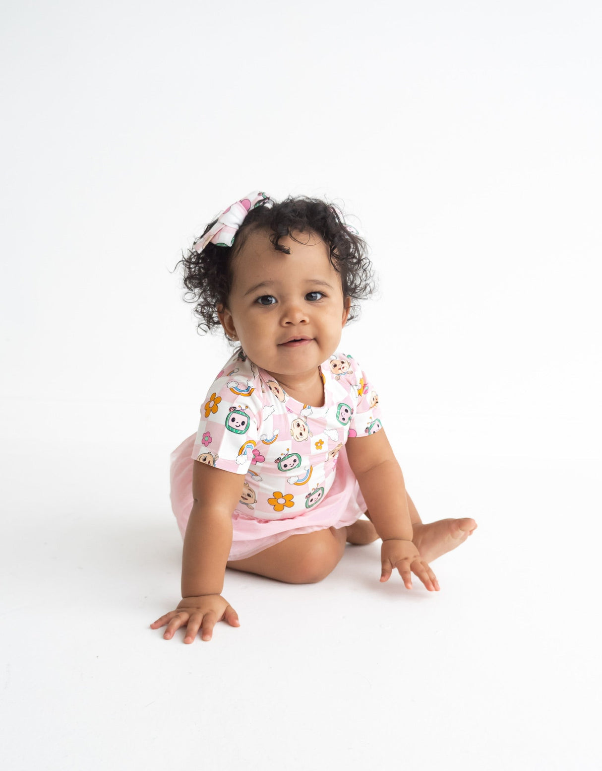 Dream Big Little Co x CoComelon JJ RAINBOW CHECKERS DREAM BOW HAIR CLIPS from DREAM BIG LITTLE CO