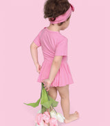 BELLA PINK RIB DREAM BODYSUIT DRESS from DREAM BIG LITTLE CO