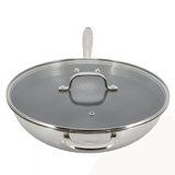 Better Chef 12.5-Inch 3-Ply Stainless Steel Nonstick Wok with Lid from Jupiter Gear Home