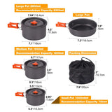 PCS 11/12/22 Camping Cookware Mess Kit From Redcamp