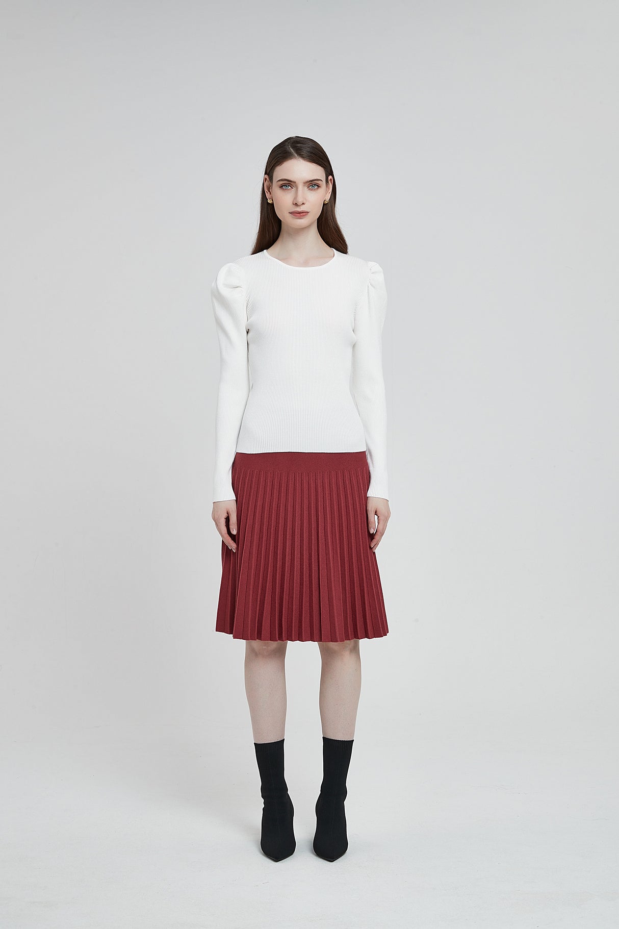 MM YEAR ROUND PLEATED - RUST from Mia Mod