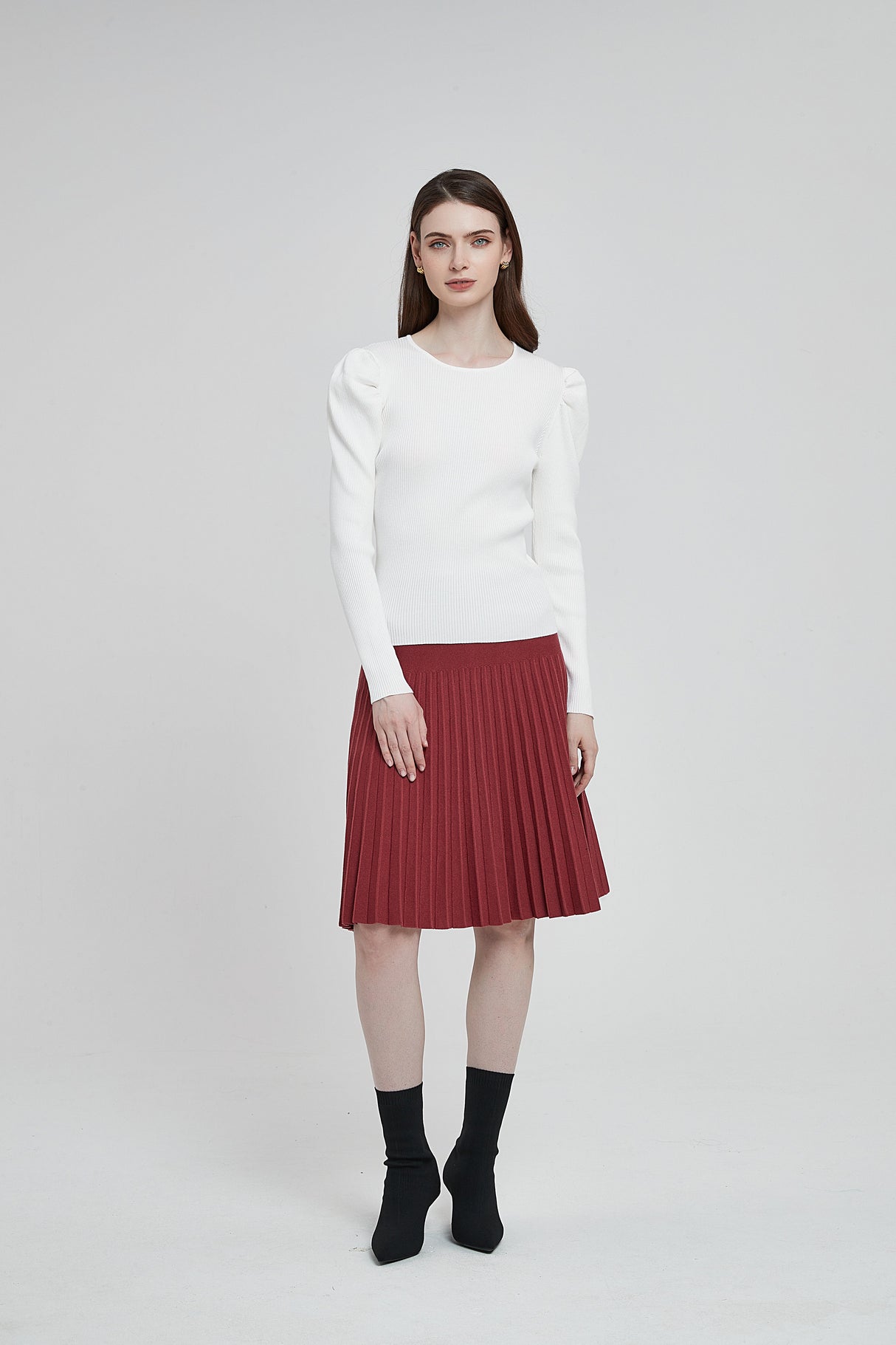 MM YEAR ROUND PLEATED - RUST from Mia Mod