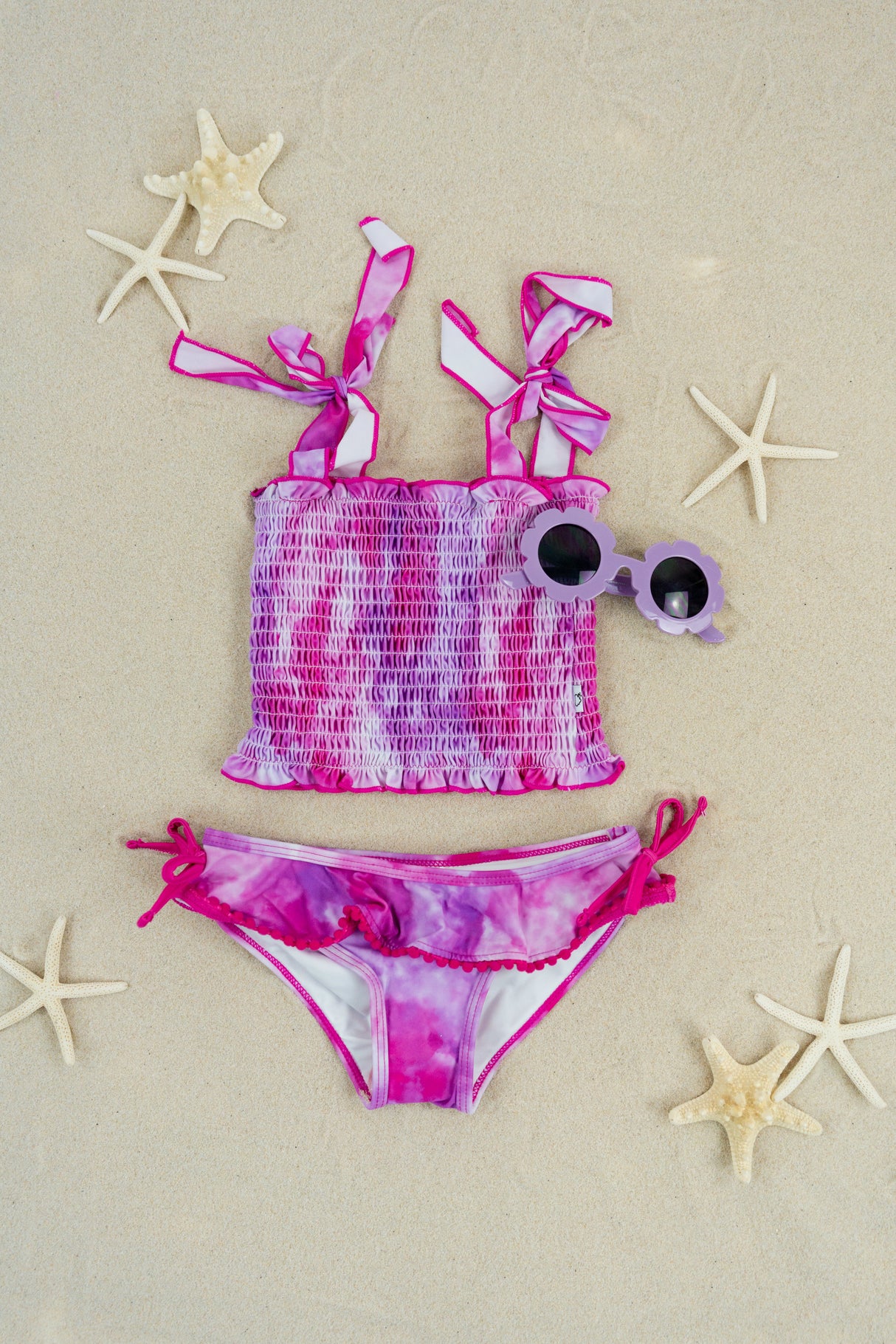 CANDY CLOUDS DREAM SMOCKED TWO PIECE SWIM SUIT from DREAM BIG LITTLE CO