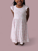 EXCLUSIVE DUCKS AND DAISIES DREAM CAP SLEEVE RUFFLE DRESS from DREAM BIG LITTLE CO