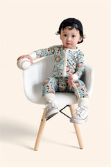 BASEBALL SMILEY DREAM ROMPER from DREAM BIG LITTLE CO