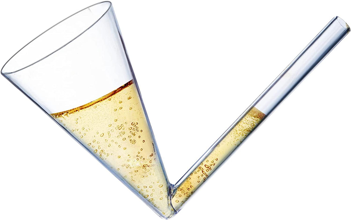 Champagne Shooter - Chug Flutes Guzzler Glasses Unique Gifts for Bachelorette Party Favors & White Elephant Gifts, Drinking Games - Bubbly Champagnes Prosecco & More Bong Style, Reusable Acrylic 6pk from The Wine Savant