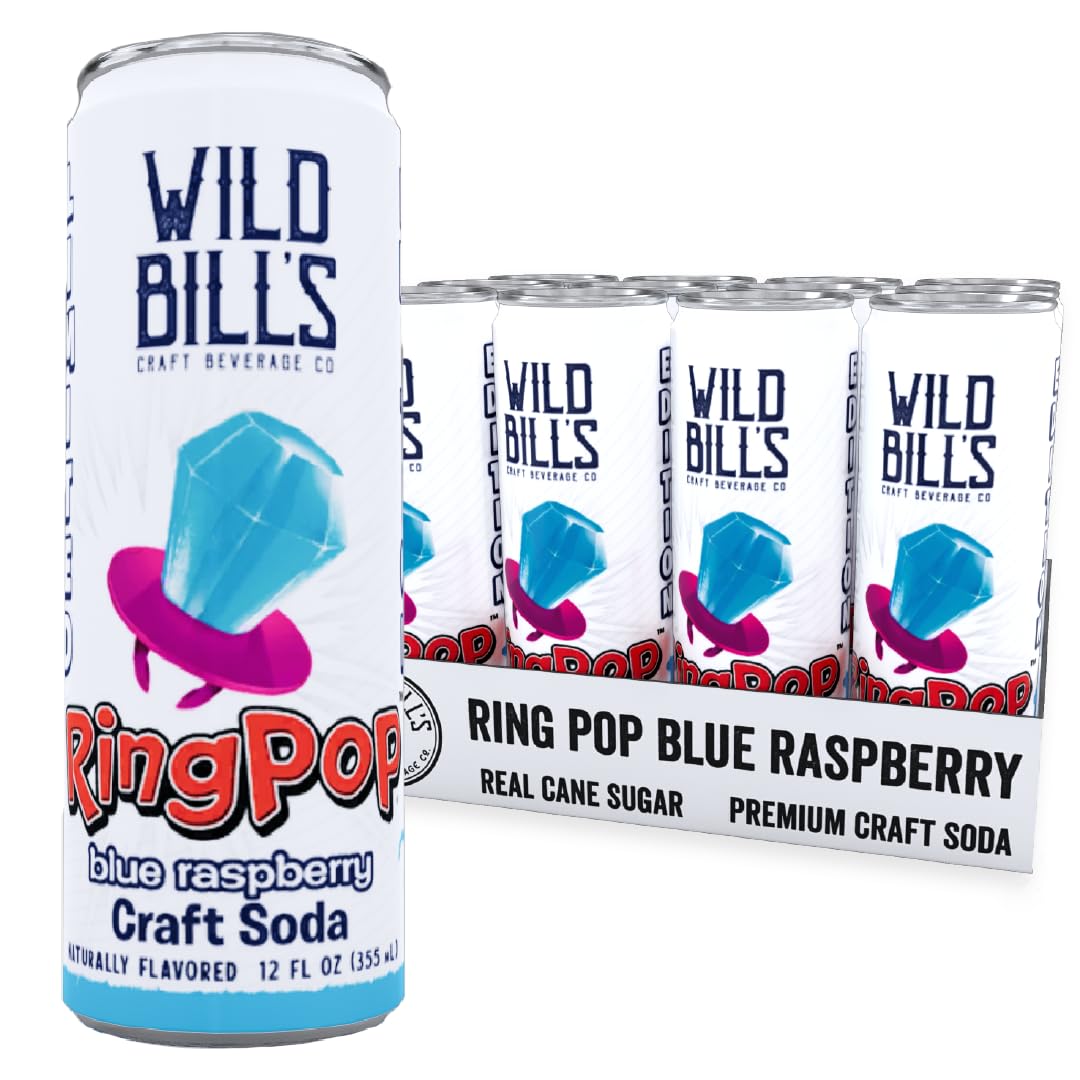 Wild Bill's Ring Pop, Blue Raspberry, 12oz Cans, 12ct from PETEZ POP WHOLESALE