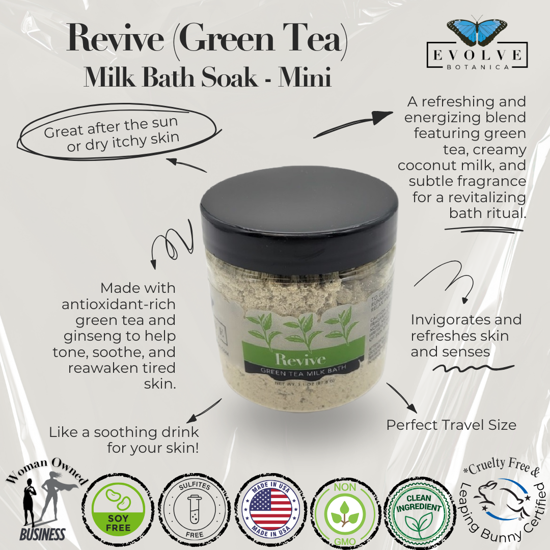 Milk Bath - Revive (Green Tea) Mini from Evolve Botanica