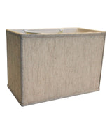 Rectangular 14"W x 10"H Drum Lampshade Softback Textured Oatmeal From LampsUSA