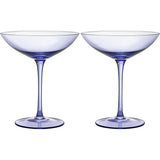 Champagne Coupes 12oz by The Wine Savant - Colorful Champagne Glasses, Prosecco, Mimosa Glasses Set, Cocktail Glass Set, Bar Glassware Luster Glasses (2, Lavender) from The Wine Savant