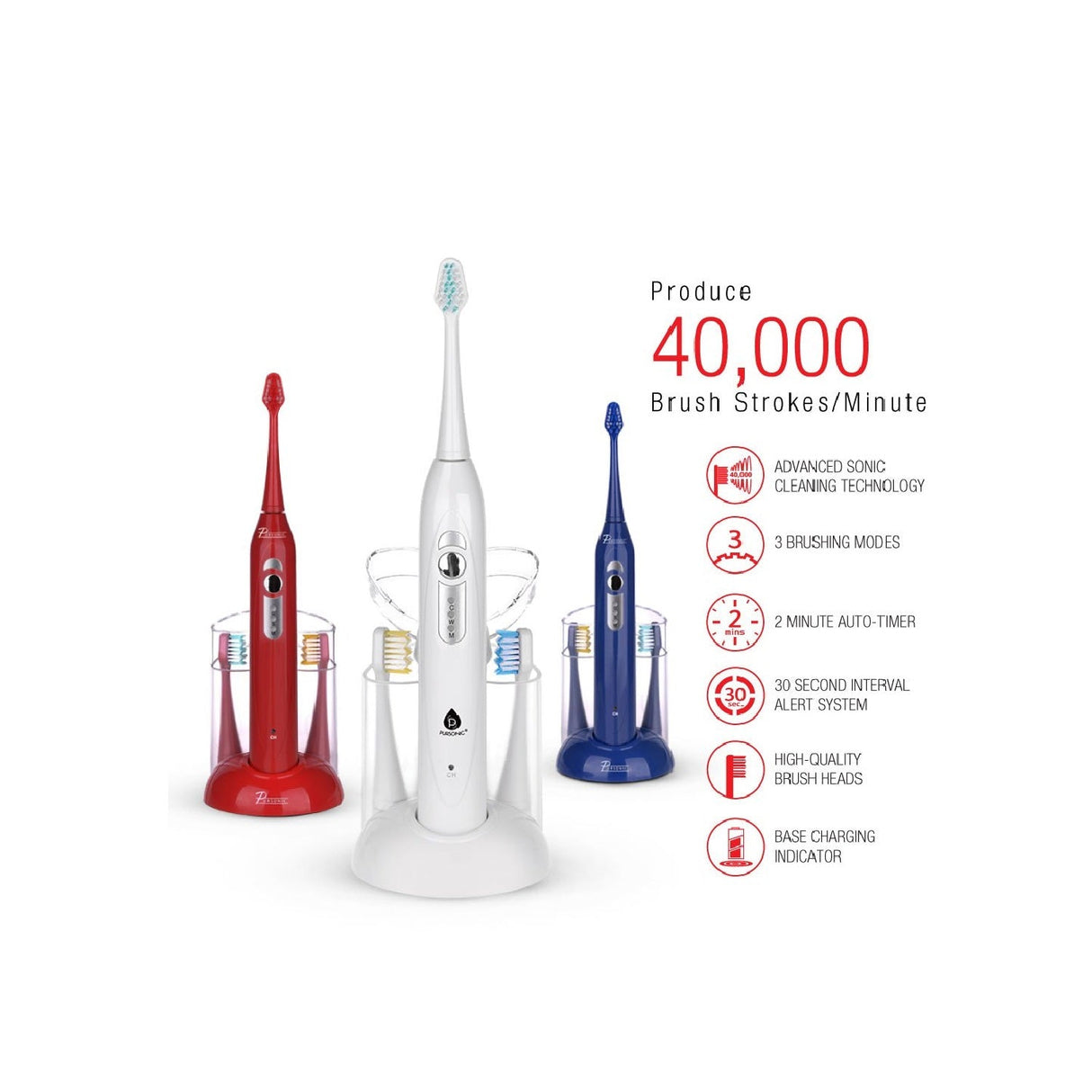 SPM Electric movement Rechargeable Electric Toothbrush from Pursonic