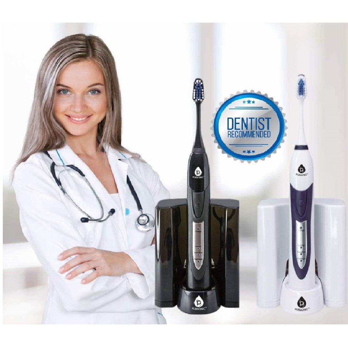 Electric Movement Rechargeable Electric Toothbrush from Pursonic