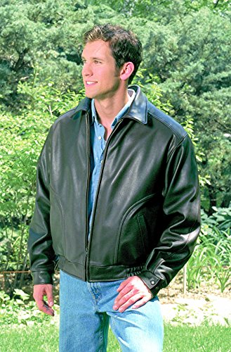 REED Men's All American Bomber Leather Jacket Union Made in USA from Reed Leather