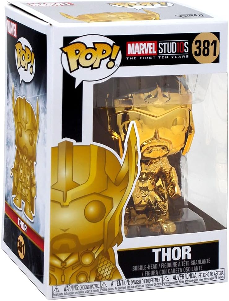 Funko Pop Marvel: Studios 10 - Thor (Gold Chrome) From Ralphie's Funhouse