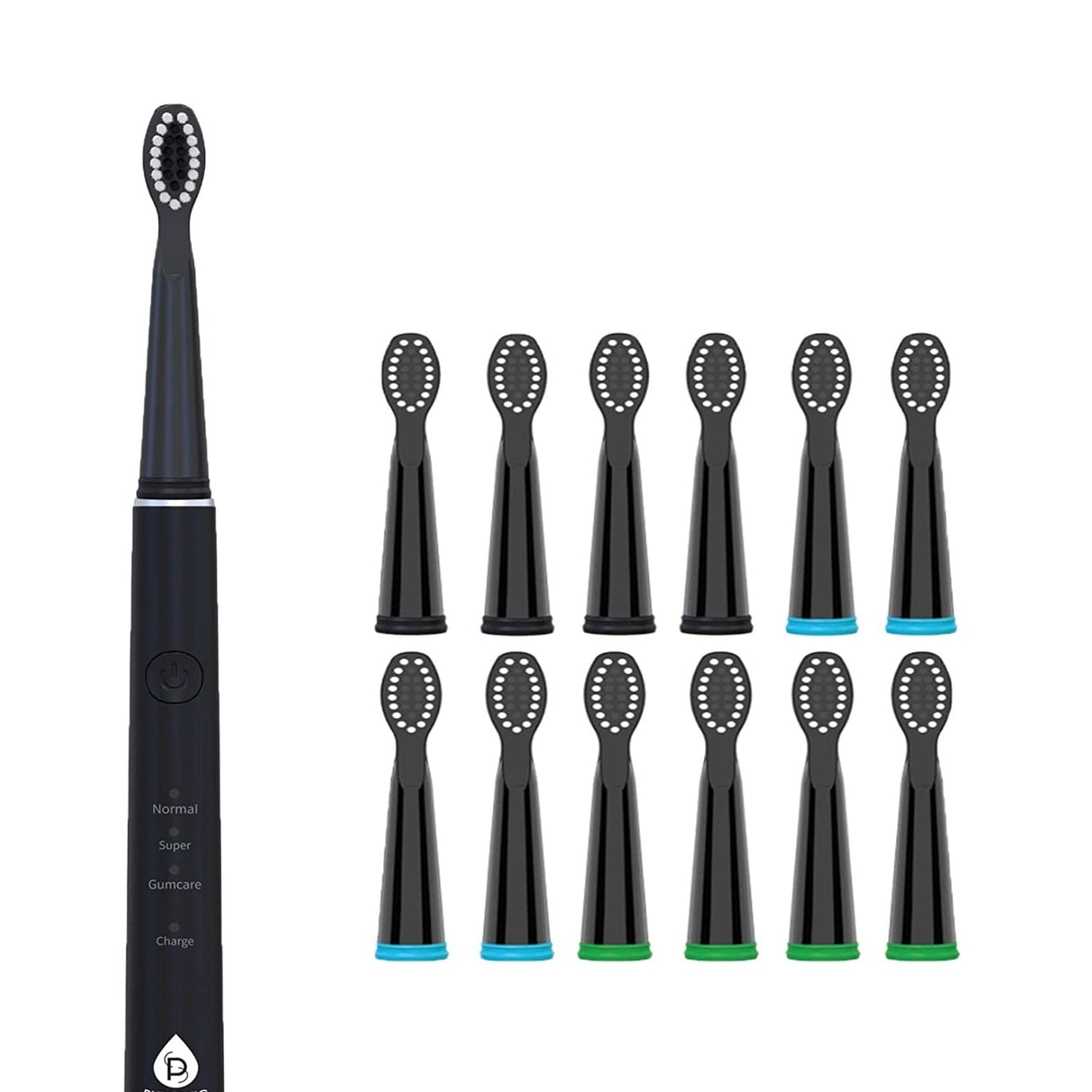 USB Rechargeable Electric toothbrush with 12 Brush Heads from Pursonic