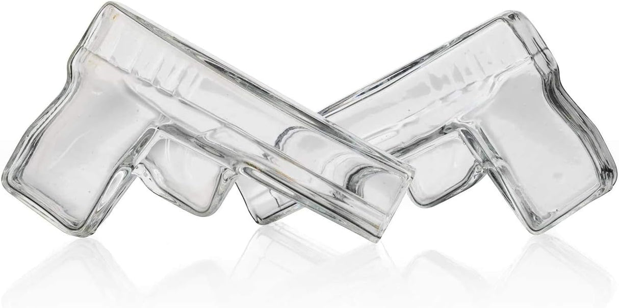 Pistol Whiskey Gun Decanter & Pistol Shot Glasses Set - Comes with A large Carrying Case - Drinking Party Accessories, Great Gift from The Wine Savant