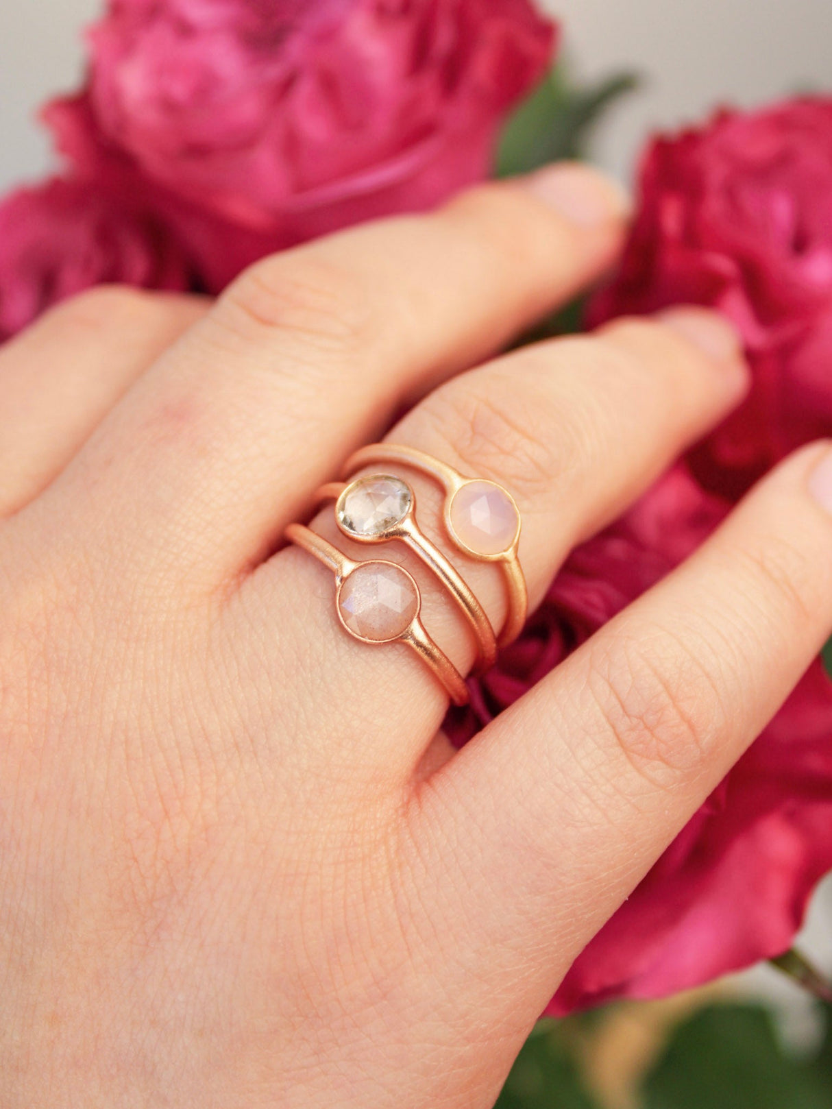Mini Pebble Ring - Rose Gold from Ash & Rose