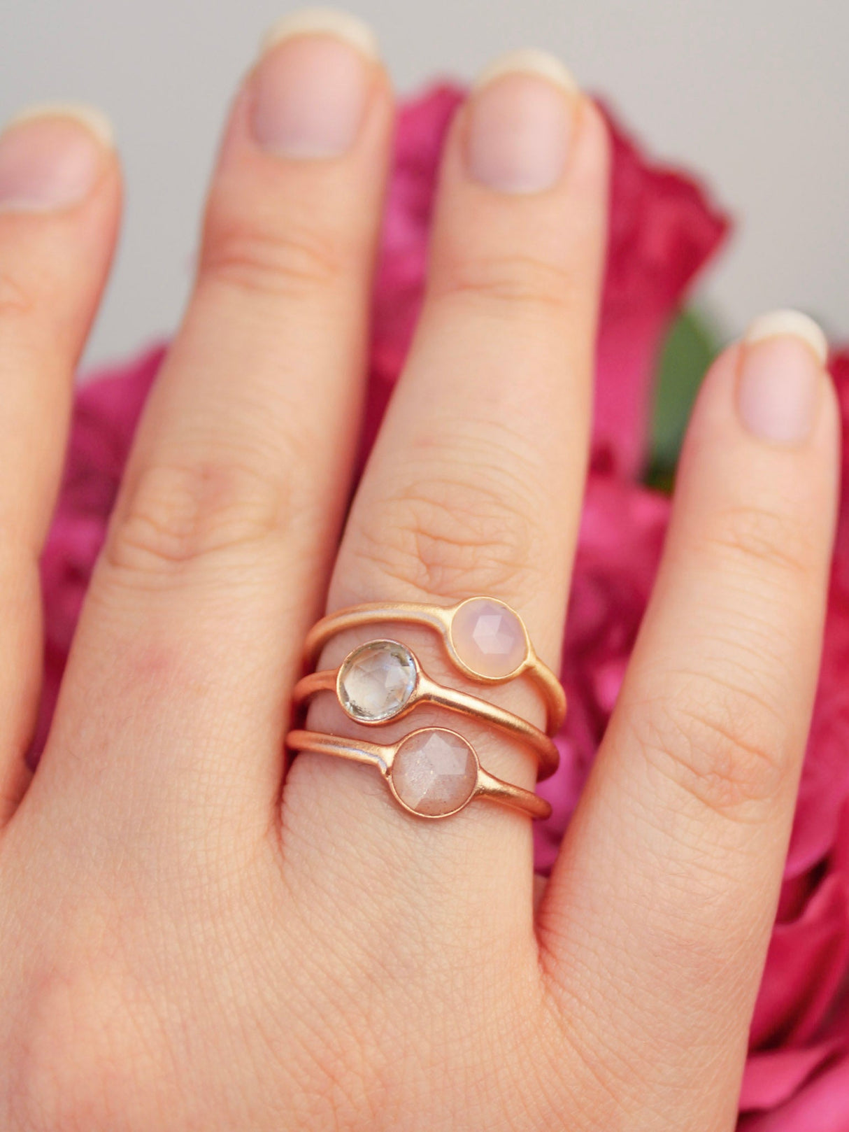 Mini Pebble Ring - Rose Gold from Ash & Rose
