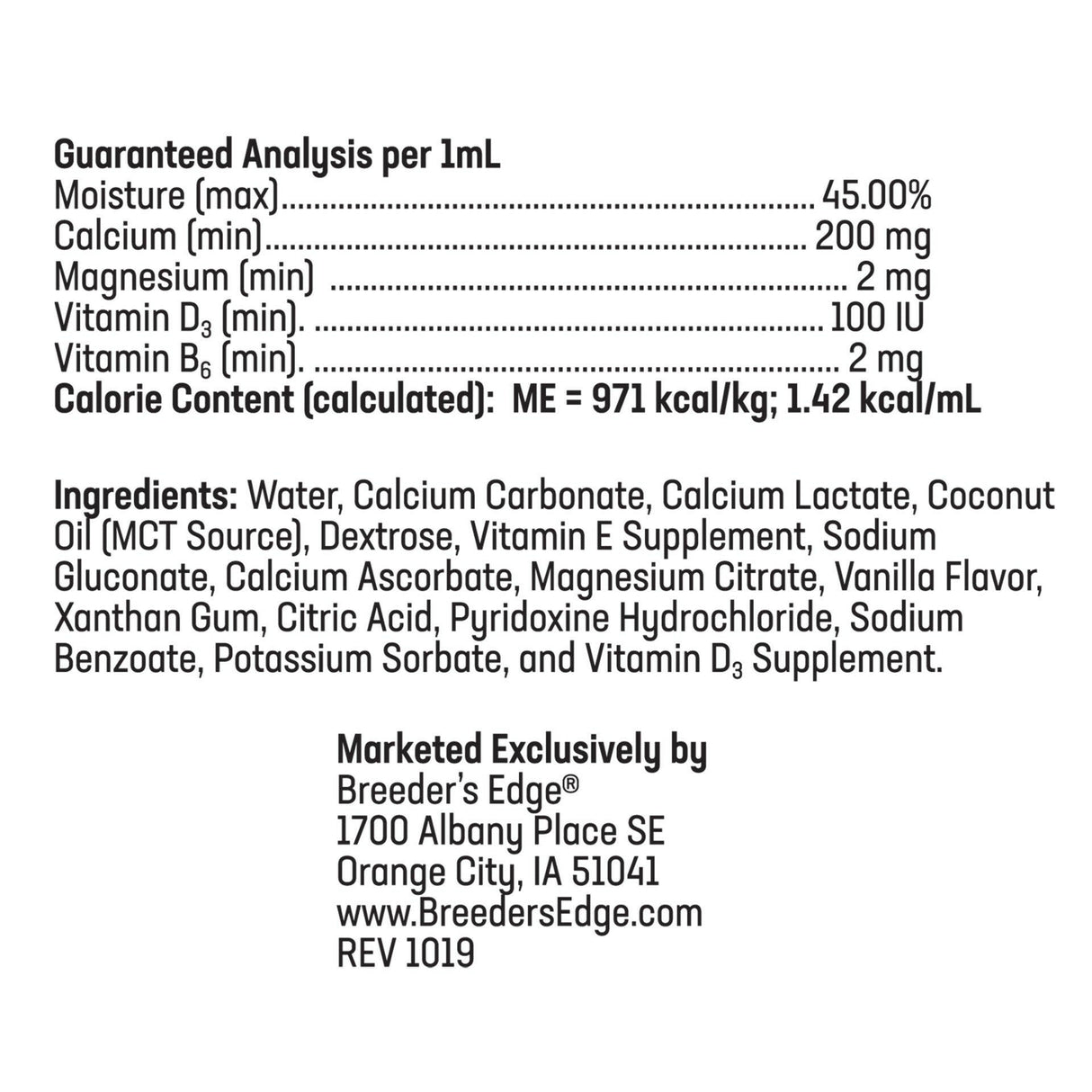 Breeder's Edge Oral Cal Plus Gel for Dogs & Cats from HardyPaw